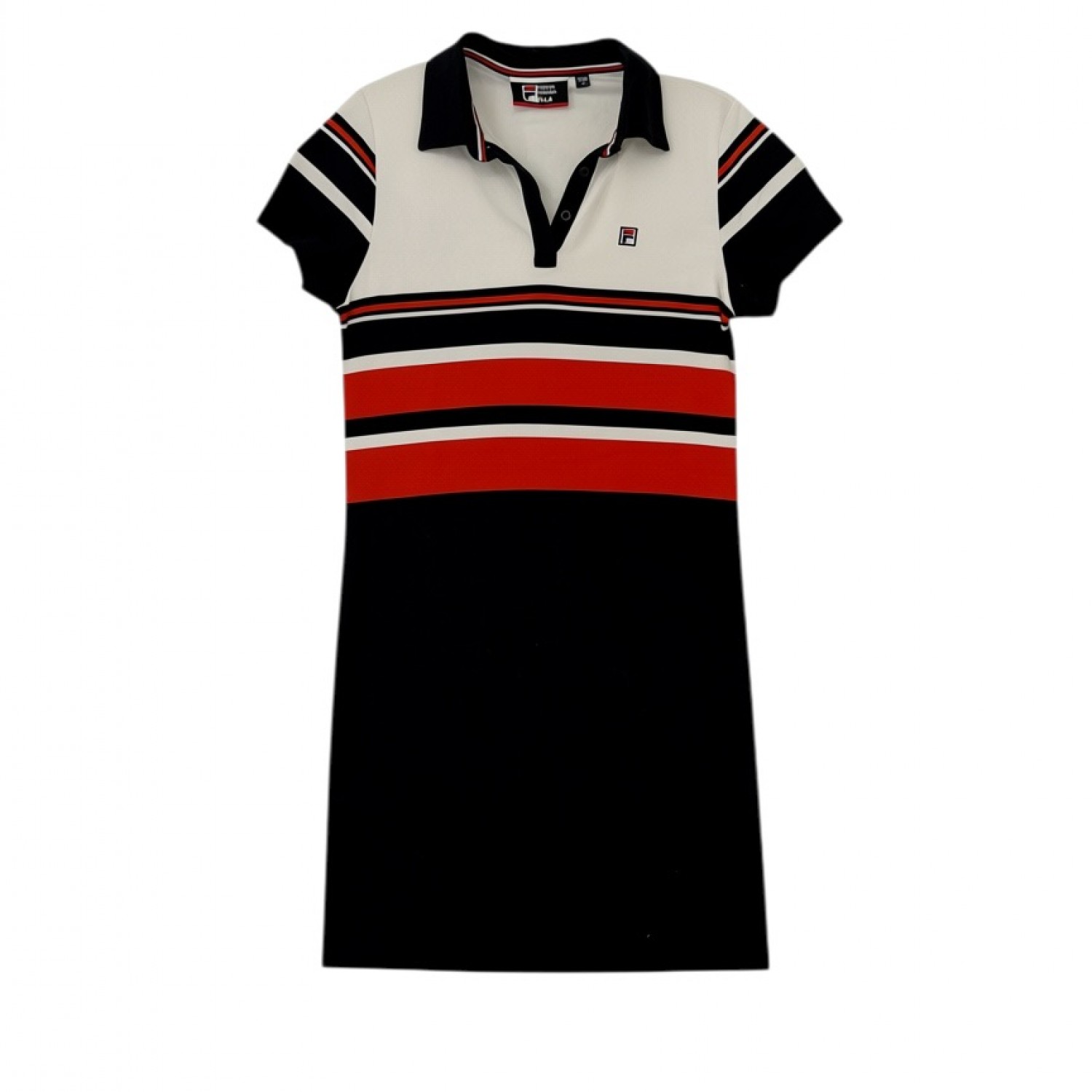 Fila Women Black Red White Polo Dress – Sporty Retro Style